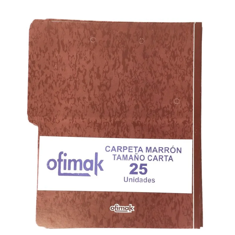 Carpeta Marron Carta Ofimak Paqx25